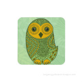 Green Mystic Owl PVC Coasters